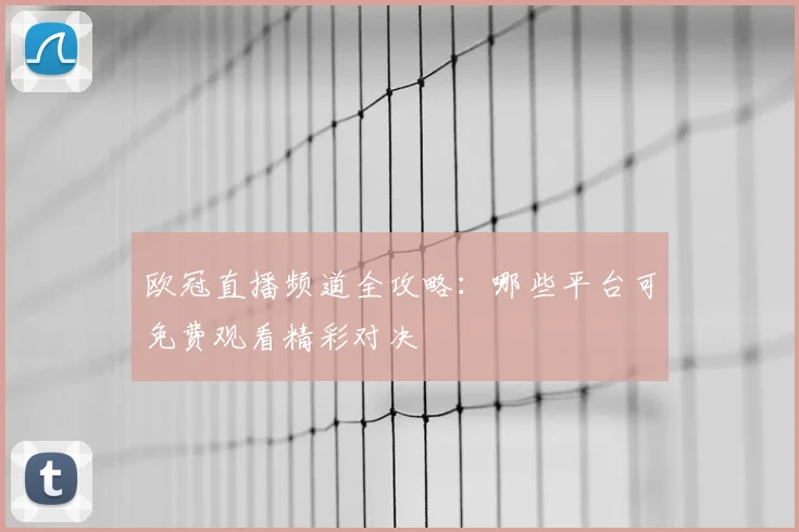 欧冠直播频道全攻略：哪些平台可免费观看精彩对决